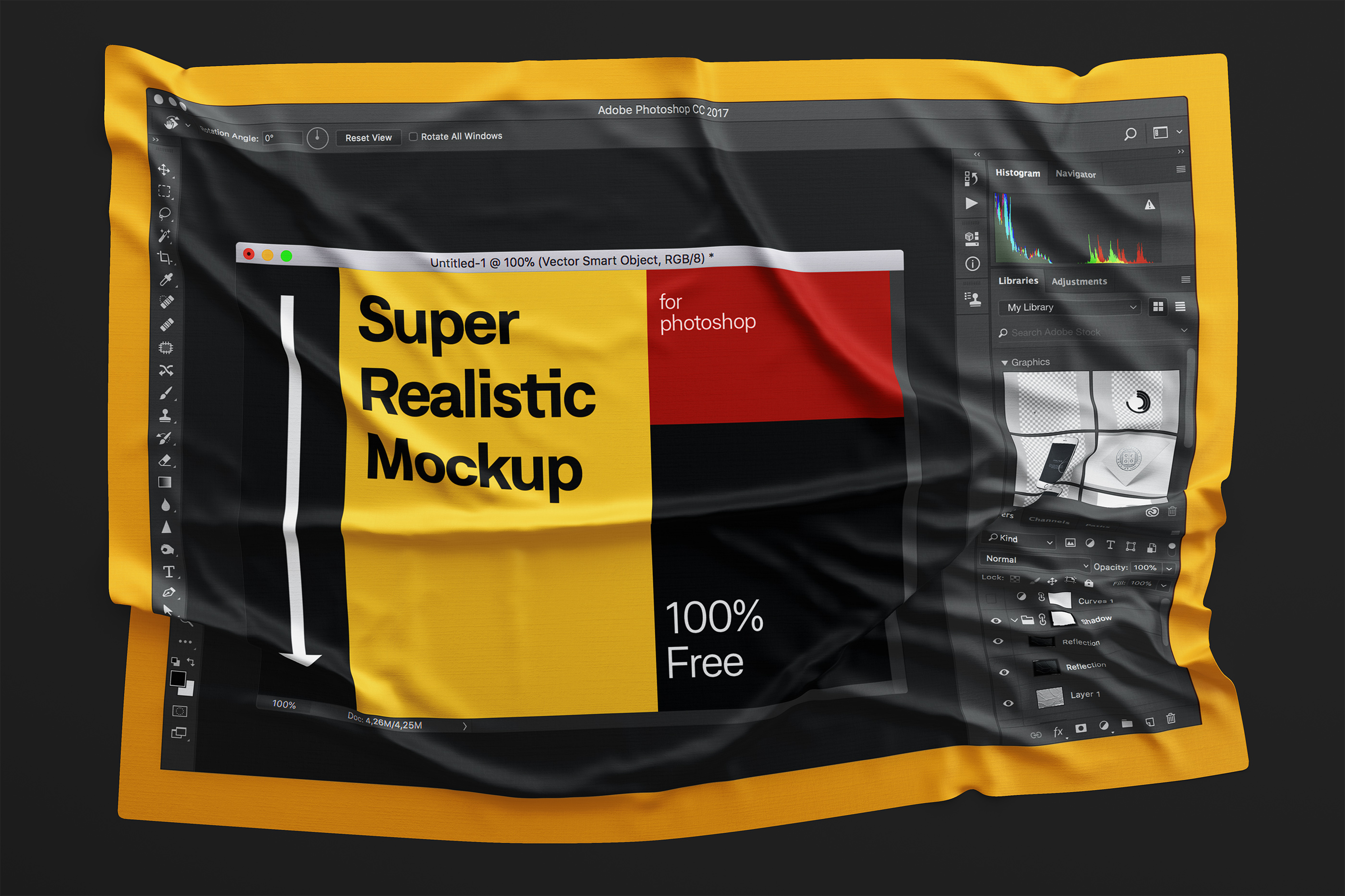 Wrinkles mockup, free mockup, fabric mockup, cloth mockup, flag mockup, download, freebie, mock-up, dress mockup, shirt mockup, psd mockup, photoshop mockup, download