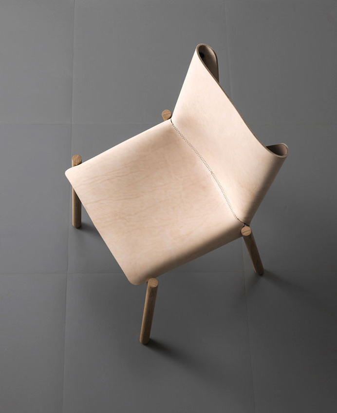 1085 Natural Hide Chair by Kristalia - furniture, furniture design, #design, modern furniture, #furniture